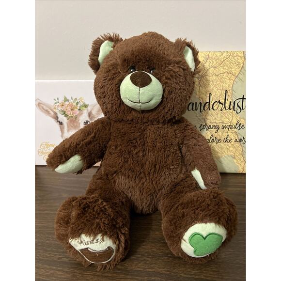 Build A Bear 15” Girl Scout Thin Mint Edition Stuffed Plush Brown Teddy Bear - Picture 1 of 6